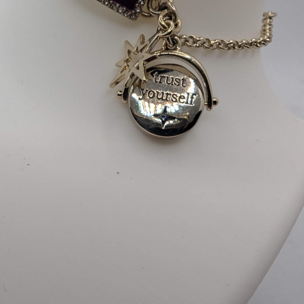 Ivanka Trump Gold and Purple Bangle‎ Bracelet - Picture 4 of 8